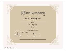 A Pretty Lacy Anniversary Certificate Honoring 5 Years Of Service