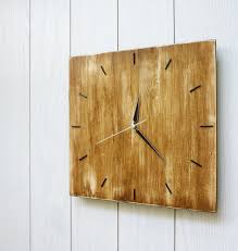 Large Wooden Wall Clock Oversize Square