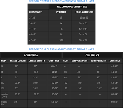 48 Logical Ccm Hockey Jersey Sizing Chart