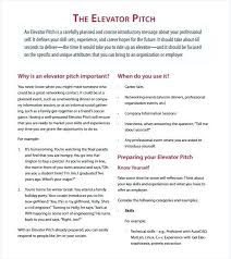 Elevator Pitch Sample Speech Examples Students U2013 Azserverinfo
