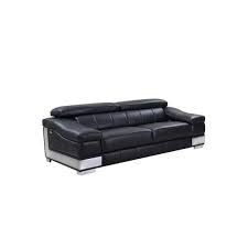 Charlie 214 In With Slope Arm Leather Tight Back Rectangle Sofa In Black