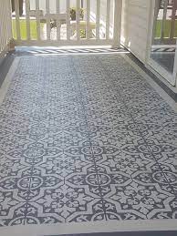 Diy Stencil Concrete Patio Rug Crafty