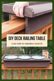 Lay the table top down on the floor with its underside up. Diy Balcony Railing Table The Handyman S Daughter