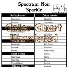 Spectrum Noir Sparkle Color Chart 34 Colors