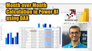 month over month calculation in power