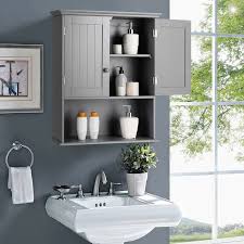 Costway Bathroom Wall Cabinet Wooden