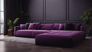 Hyper Realistic Purple Sofa