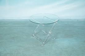 Round Acrylic Glass Sidetable With