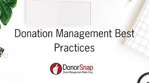 donation management best practices