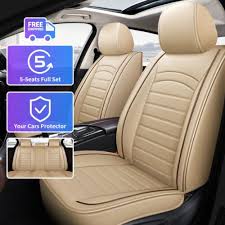 Leather Car Seat Covers Full Set Front