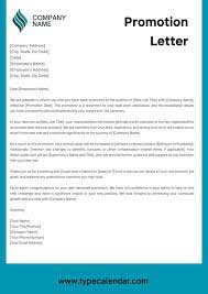 promotion letter templates word