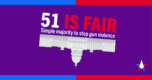 To make a long speech in order to delay or prevent a new law being made: 51 Is Fair End The Filibuster