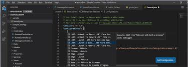 asp net core app using visual studio code