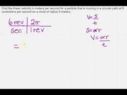 Find Linear Velocity