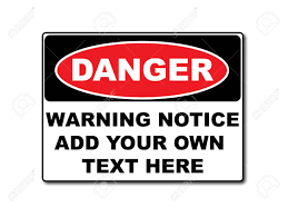 Danger Warning Sign Template For Your Text With Alert Color