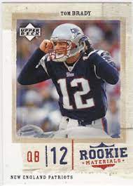 Tom brady rookie card ebay. Tom Brady Rookie Materials New England Patriots 12 Football Card Upper Deck Le Ebay