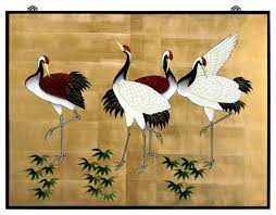 Tranquility Cranes Asian Wall Art