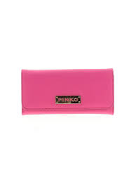 Details About Pinko Women Pink Leather Wallet One Size