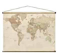 Vintage World Maps World Map Canvas