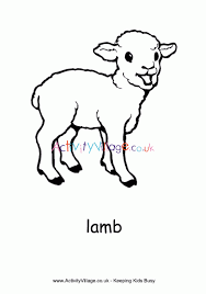 This is one happy sheep in this coloring page. Lamb Colouring Page