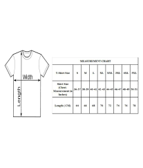 Mens Polo T Shirts Measurement Chart