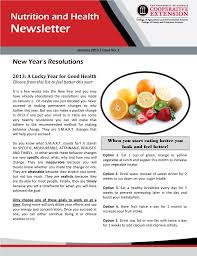 newsletter nutrition and health new