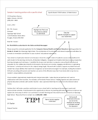 Need job application for teaching in school? Free 7 Sample Teaching Cover Letter Templates In Ms Word Pdf