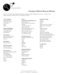Resume Computer Skills Examples Proficiency Advanced Computer     Computer Skills Resume Example Template Opengovpartnersorg  