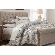 khaki cotton king comforter set