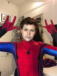 tom holland spiderman makeup