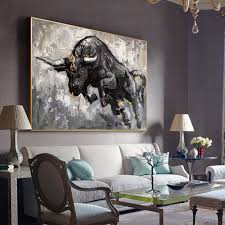 Bull Painting Large Canvas Wall Art