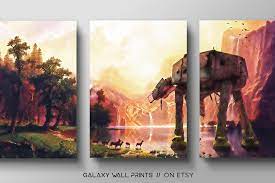 Set Of 3 Star Wars Landscape Wall Art