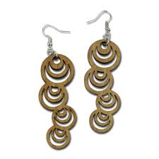 wooden earrings circles about
