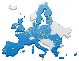 Mapa de la Unión Europea Ilustración de dibujos animados | Etsy España