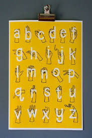American Sign Language Asl Alphabet Poster British