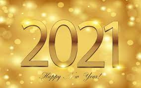 Wallpaper Happy New Year 2021, golden ...