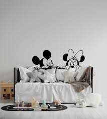 Cartoon Mickey And Minnie Mouse Wall