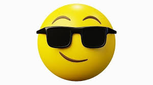 Smirking cool with sunglasses yellow ball Emoji or Smiley 3D model |  CGTrader