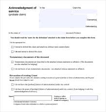 Sample Acknowledgement Of Service Form 22 Download
