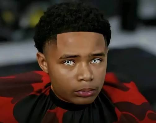 Kid Staring at Barber with Blue Eyes | TikTok