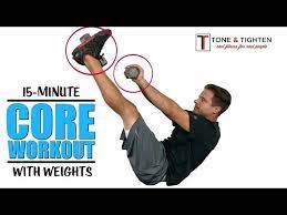 15 minute core workout with weights