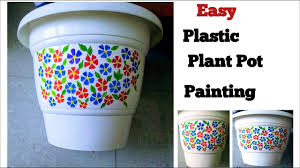 easy plant pot painting plastic pot