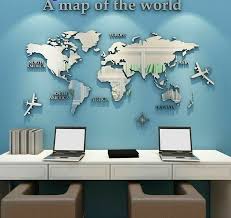 World Map Wall Sticker Decoration
