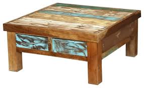 Shop for rustic wood coffee table online at target. Seoul Rustic Reclaimed Wood 4 Drawer Coffee Table Farmhouse Coffee Tables By Sierra Living Concepts Houzz