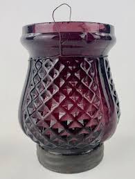 Purple Glass Drgm Fairy Lamp The