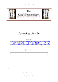 The Kings Numerology Chart Pdf Free 11 Pages