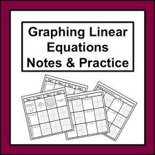 Graphing Linear Equations Notes And