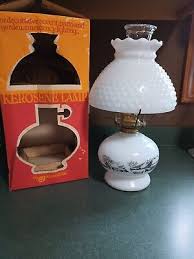 Ives Hobnail Milk Glass Oil Lamp