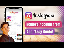 remove account from insram in iphone