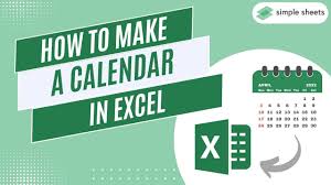 a calendar in excel